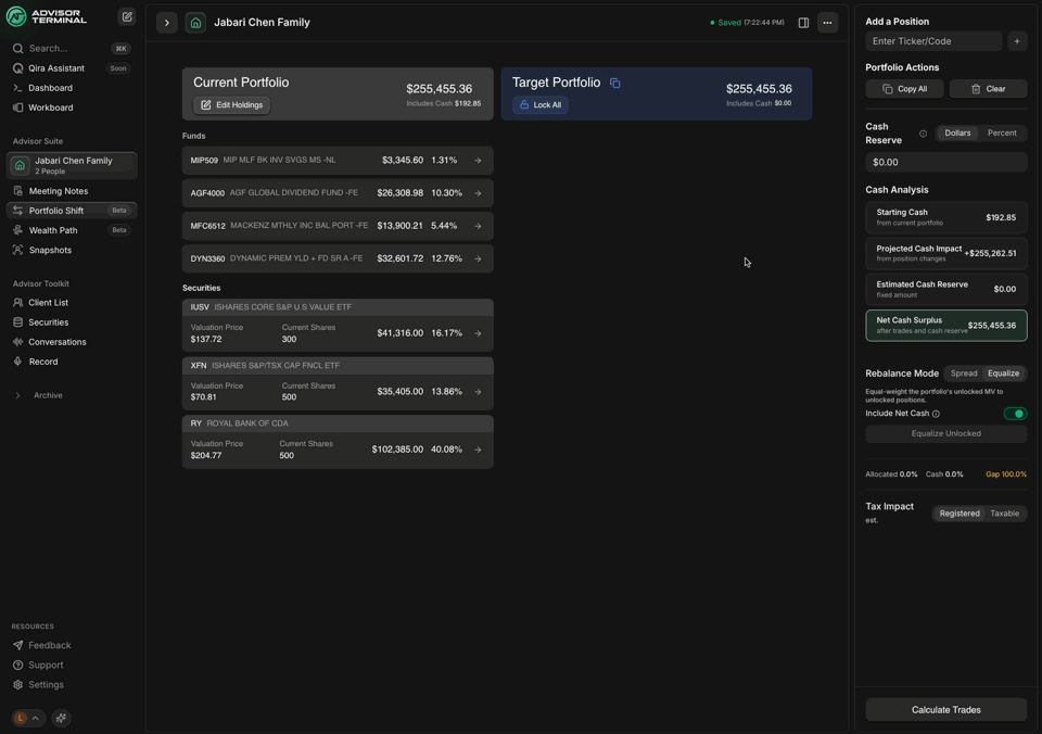 What is New in Portfolio Shift: Unified Rebalancing for Funds, Stocks, ETFs, Cash and Tax